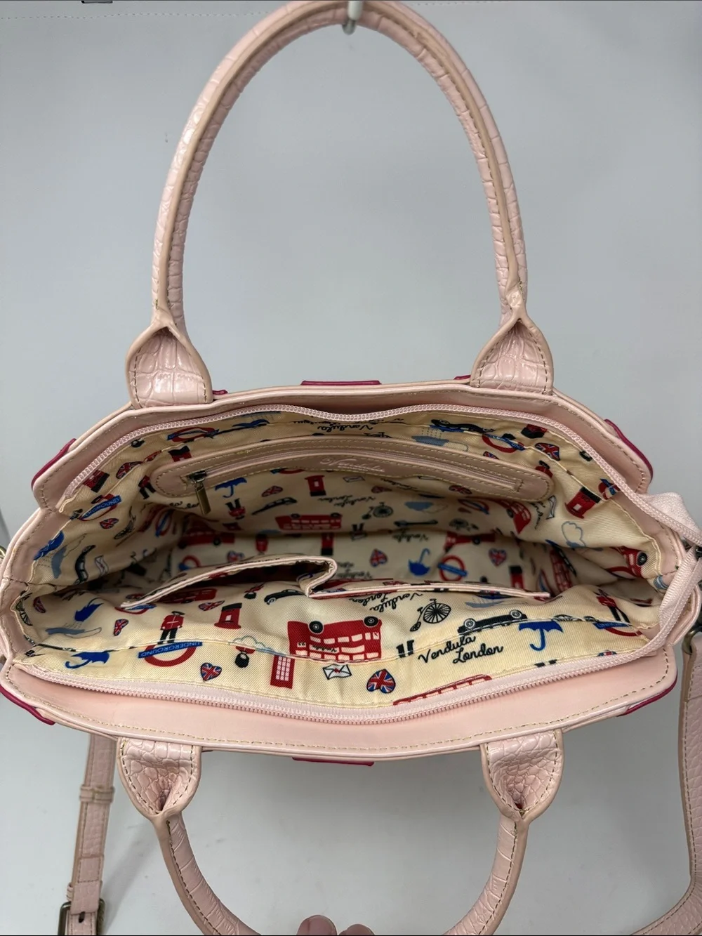 Chocolatiers Pink Bakery Print Satchel
